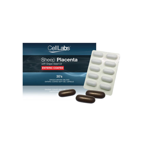 [CLEARANCE] [EXP 08/04/2025] CellLabs Sheep Placenta with Grape Seed Oil Enteric Coated Softgel Capsule 3x10's