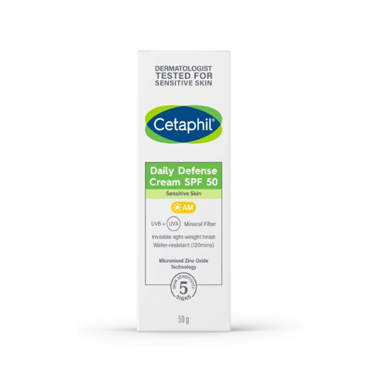 Cetaphil Daily Defense Cream SPF 50 Mineral Sunscreen 50g