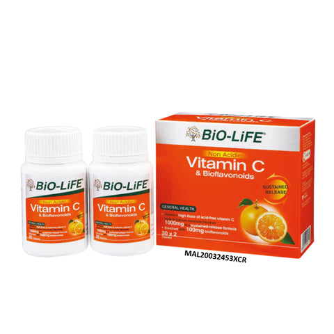 Bio-Life Non-Acidic Vitamin C & Bioflavonoids Tablet 2x30's