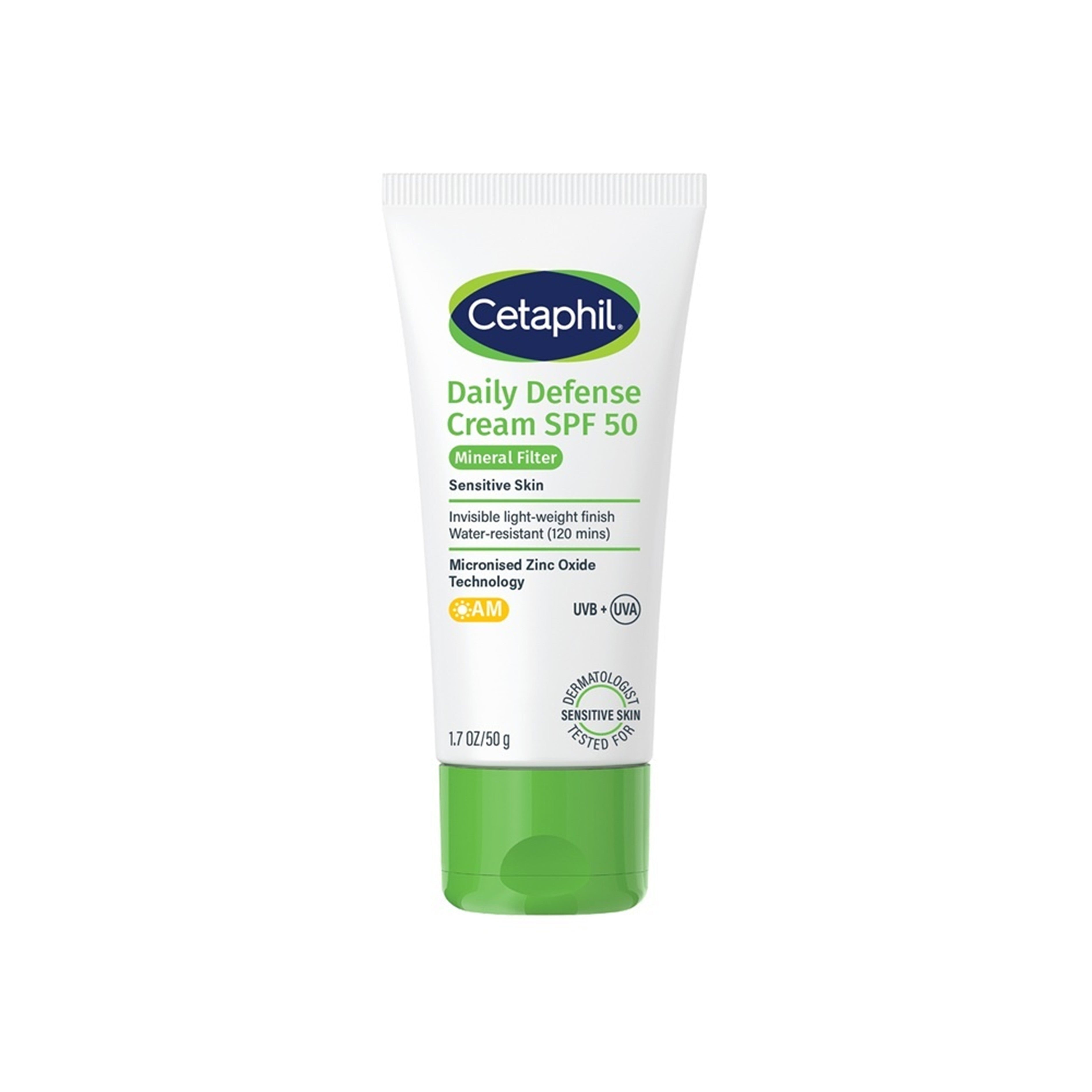 Cetaphil Daily Defense Cream SPF 50 Mineral Sunscreen (50g)