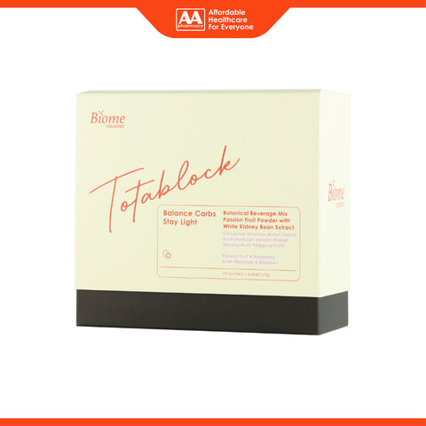 Biome Totablock (Botanical Beverage Mix Passion Fruit Powder with White Kidney Bean Extract) Sachet 5gx15's