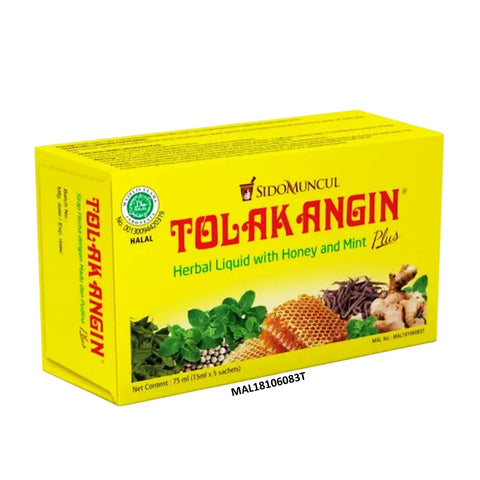 Tolak Angin Herbal Liquid Sachet with Honey and Mint 15mLx5's