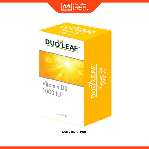 Duoleaf Vitamin D3 1000IU Tablet 10x10's