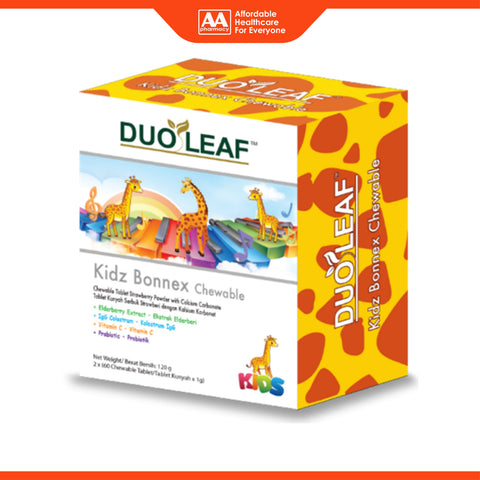 Duoleaf Kidz Bonnex Chewable Tablet 2x60's (Strawberry Flavour)