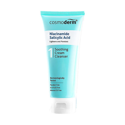 Cosmoderm Niacinamide + Salicylic Acid Soothing Cream Cleanser 125mL