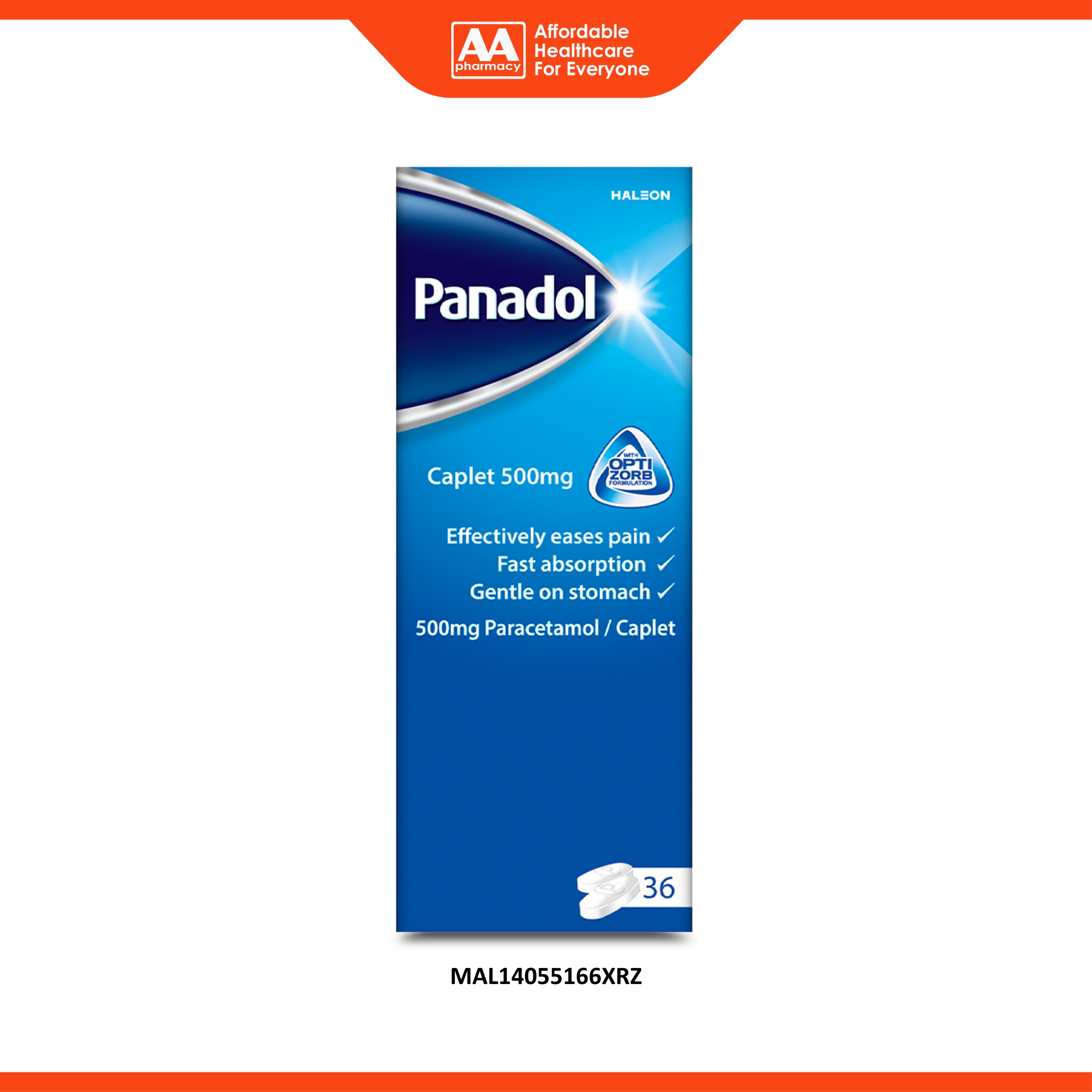 Panadol Optizorb 500mg Caplet 3x12's