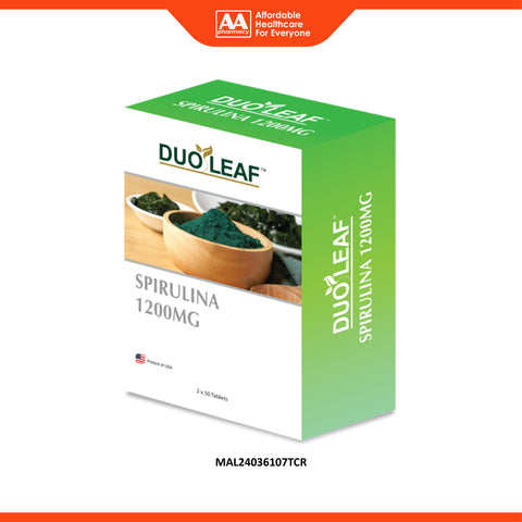 Duoleaf Spirulina 1200mg Tablet 2x50's