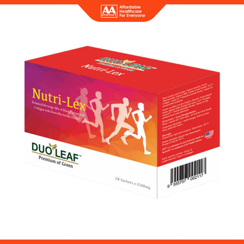 Duoleaf Nutri-Lex (Botanical Beverage Mix Blackcurrant with Collagen and Boswellia Serrata Extract) Sachet 2.5gx28's