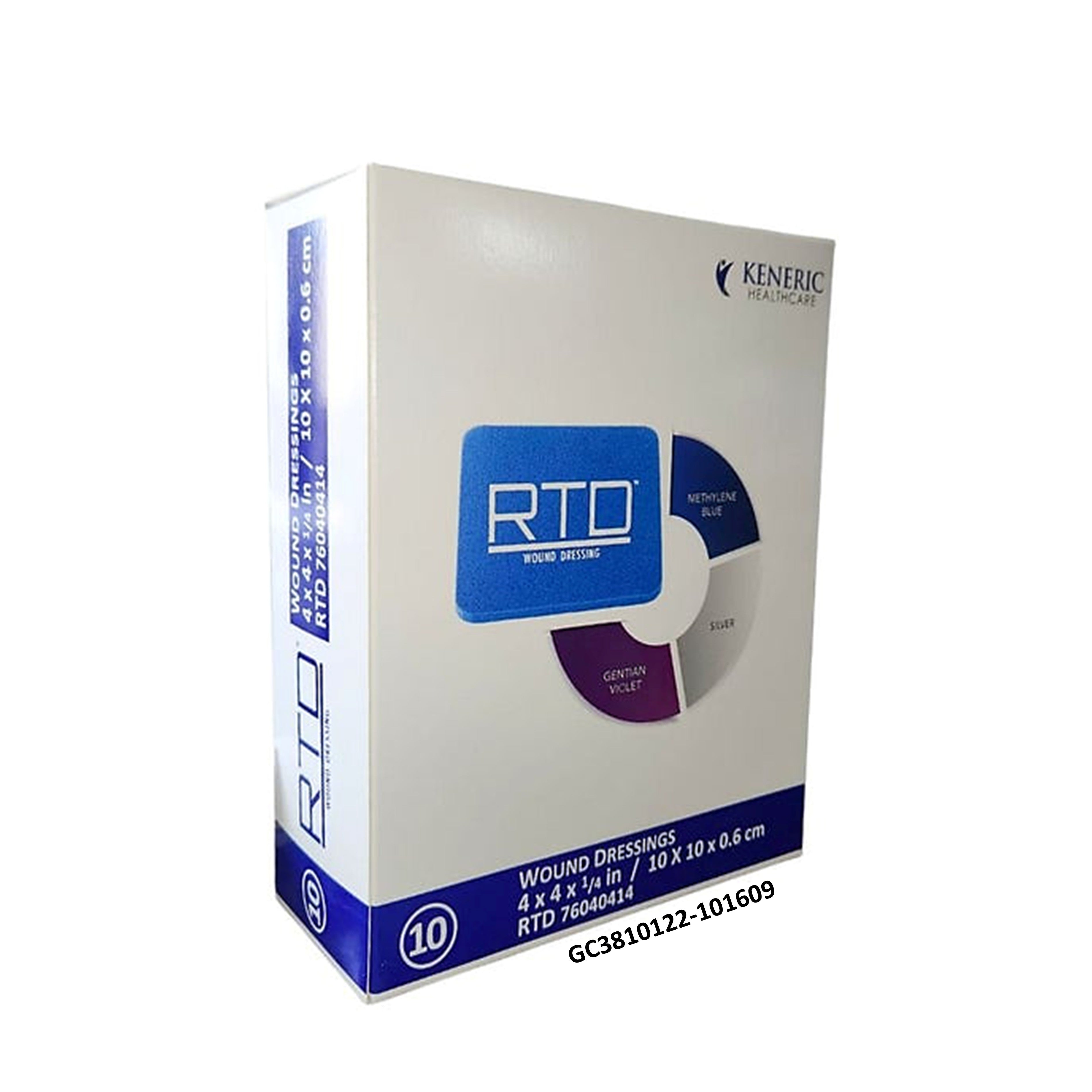 RTD Broad Spectrum Antimicrobial Foam Wound Care Dressing (10 x 10 x 0.6cm) REF RTD76040414