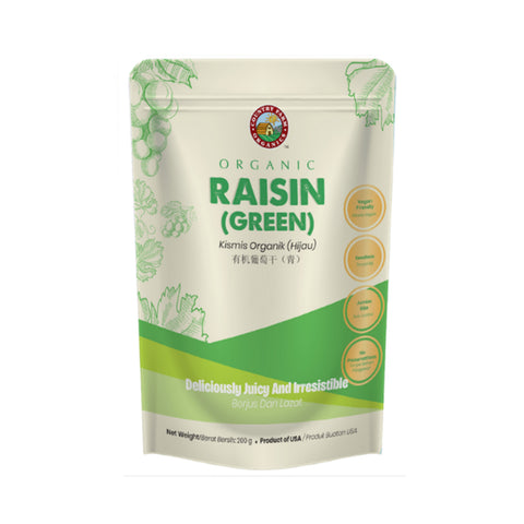 Country Farm Organic Jumbo Green Seedless Raisins 200g
