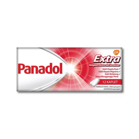 Panadol Extra (Paracetamol 500mg/Caffeine 65mg) Caplet 2x6's