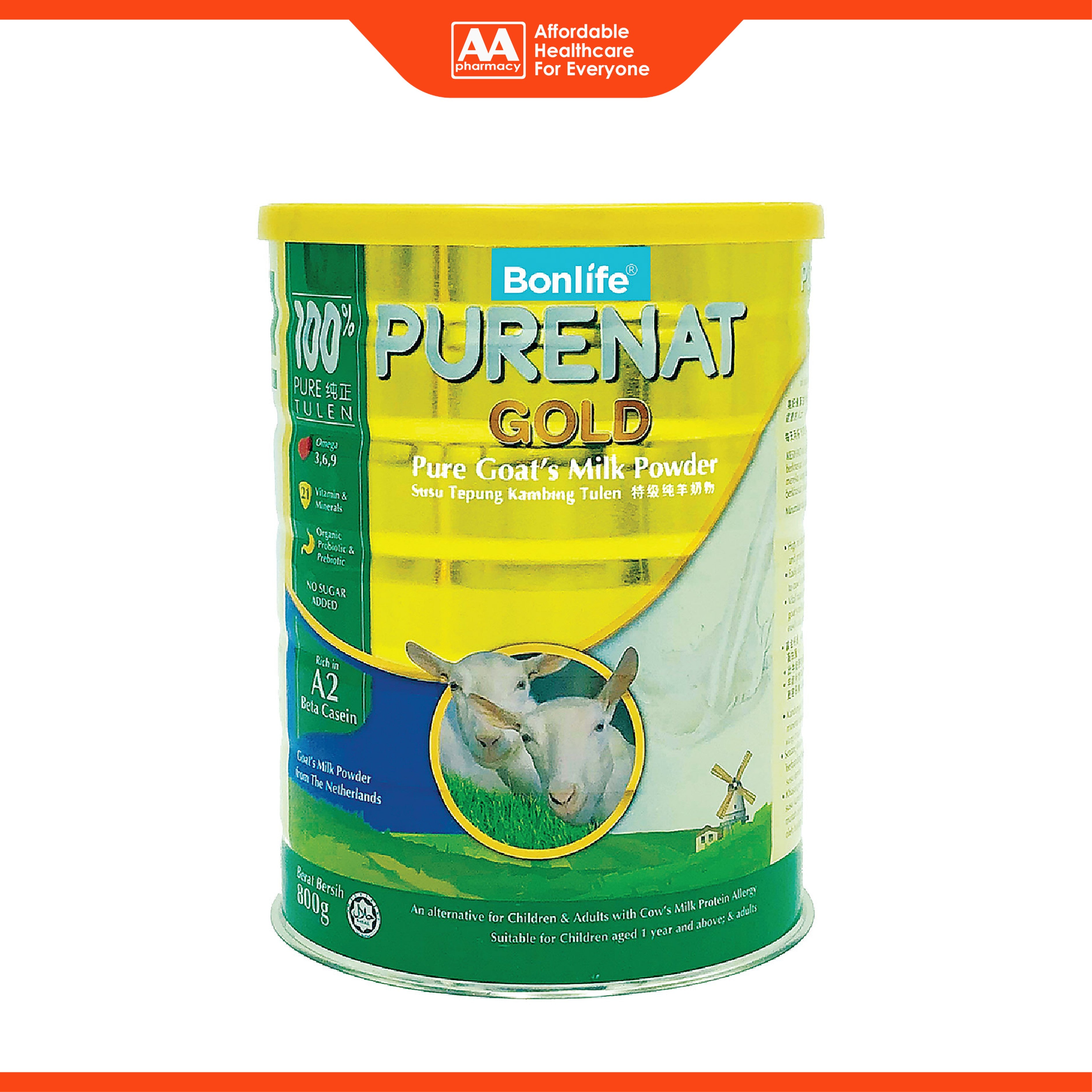 Bonlife Purenat Gold Pure Goat's Milk Powder 800g