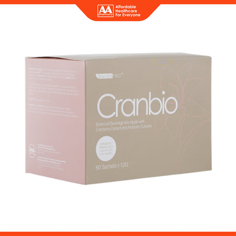 Swissmed Cranbio (Botanical Beverage Mix Apple with Cranberry Extract and Probiotic Cultures) Sachet 12gx60's