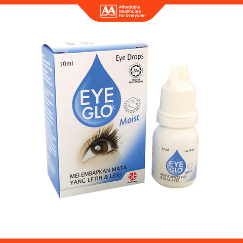 Eye Glo Moist Eye Drops 10mL (Moisturises Dry and Dull Eyes)