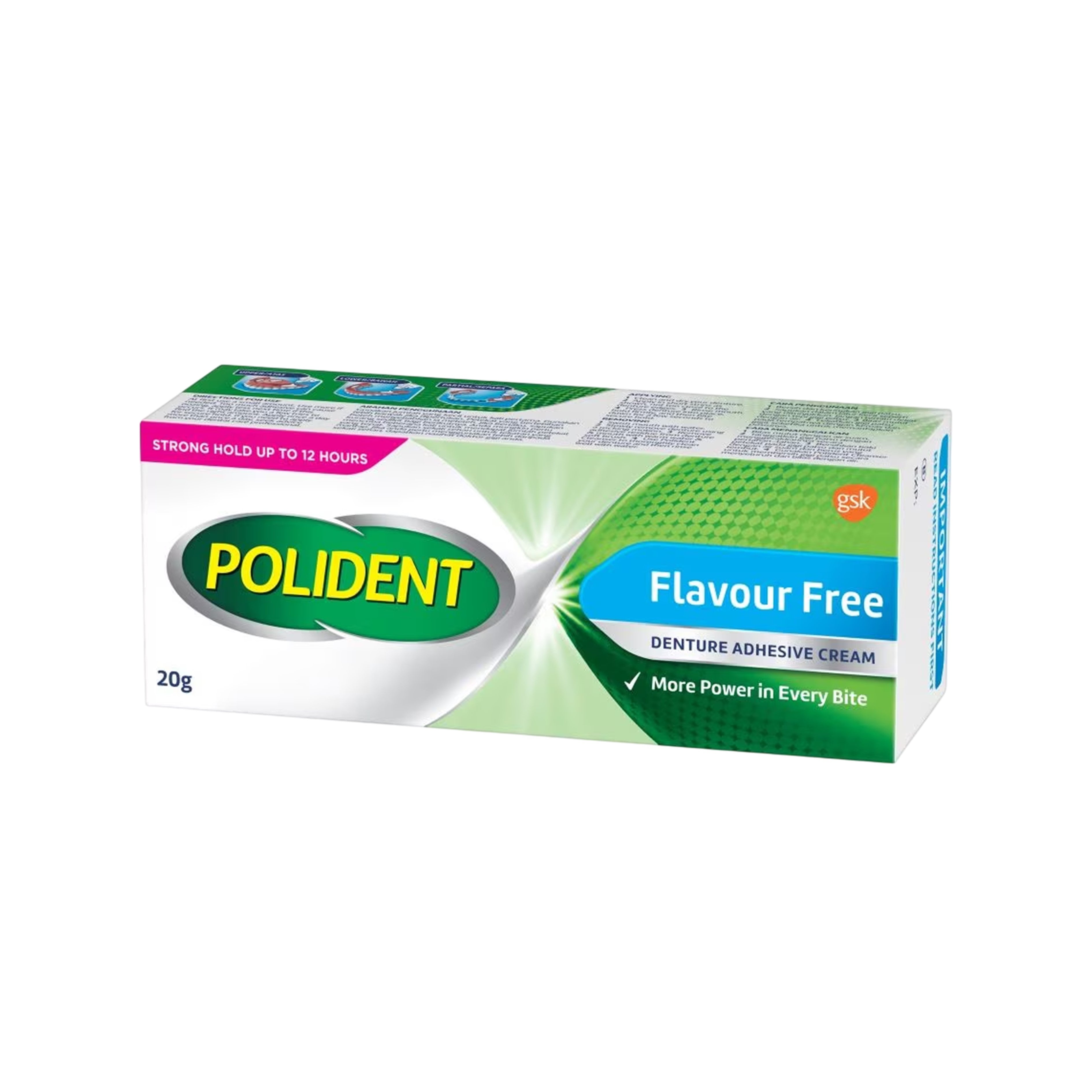 Polident Denture  Adhesive Cream 20g (Flavour Free)