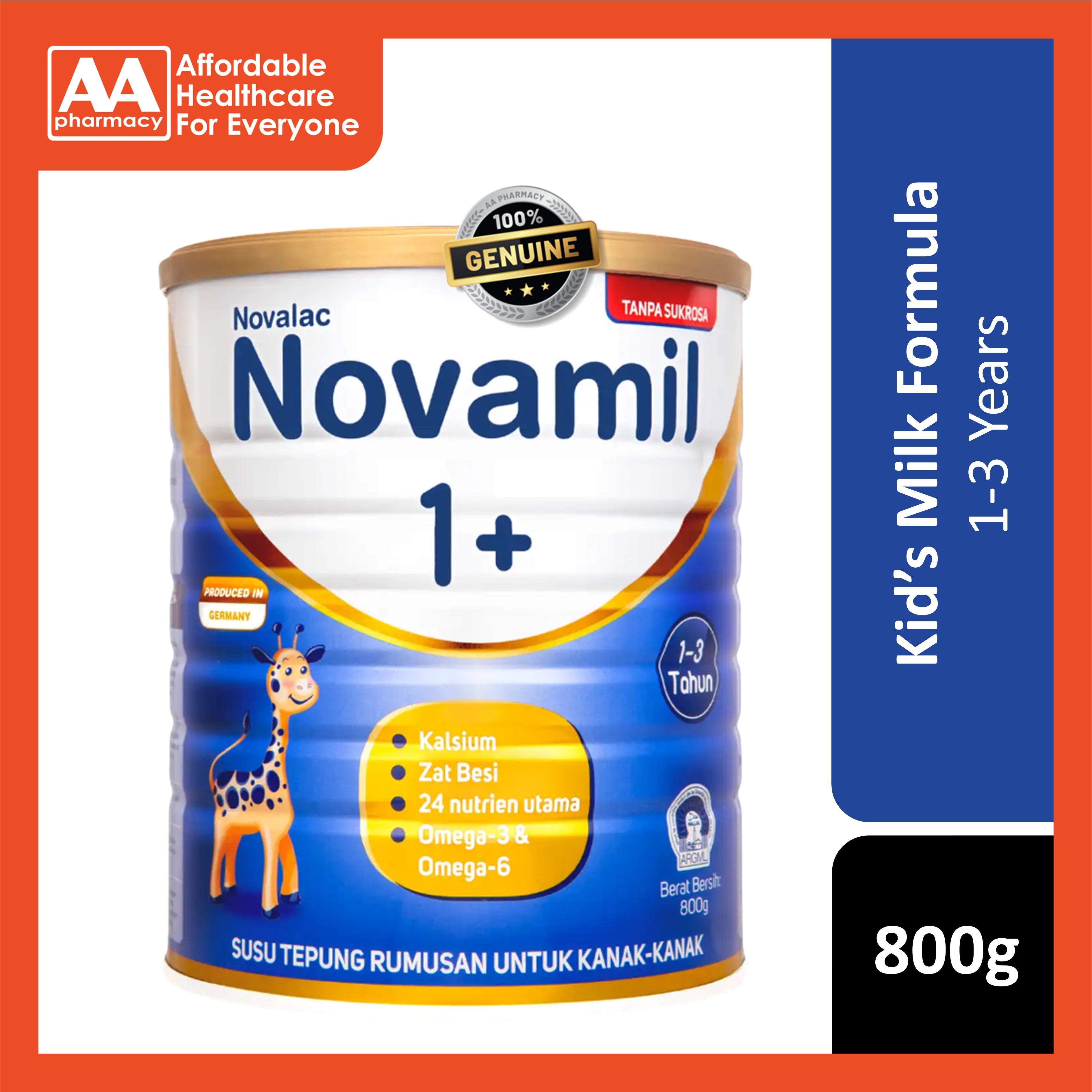 Novalac Novamil 1+ Growing Up Formula 800g (For Children 1-3 Years ...