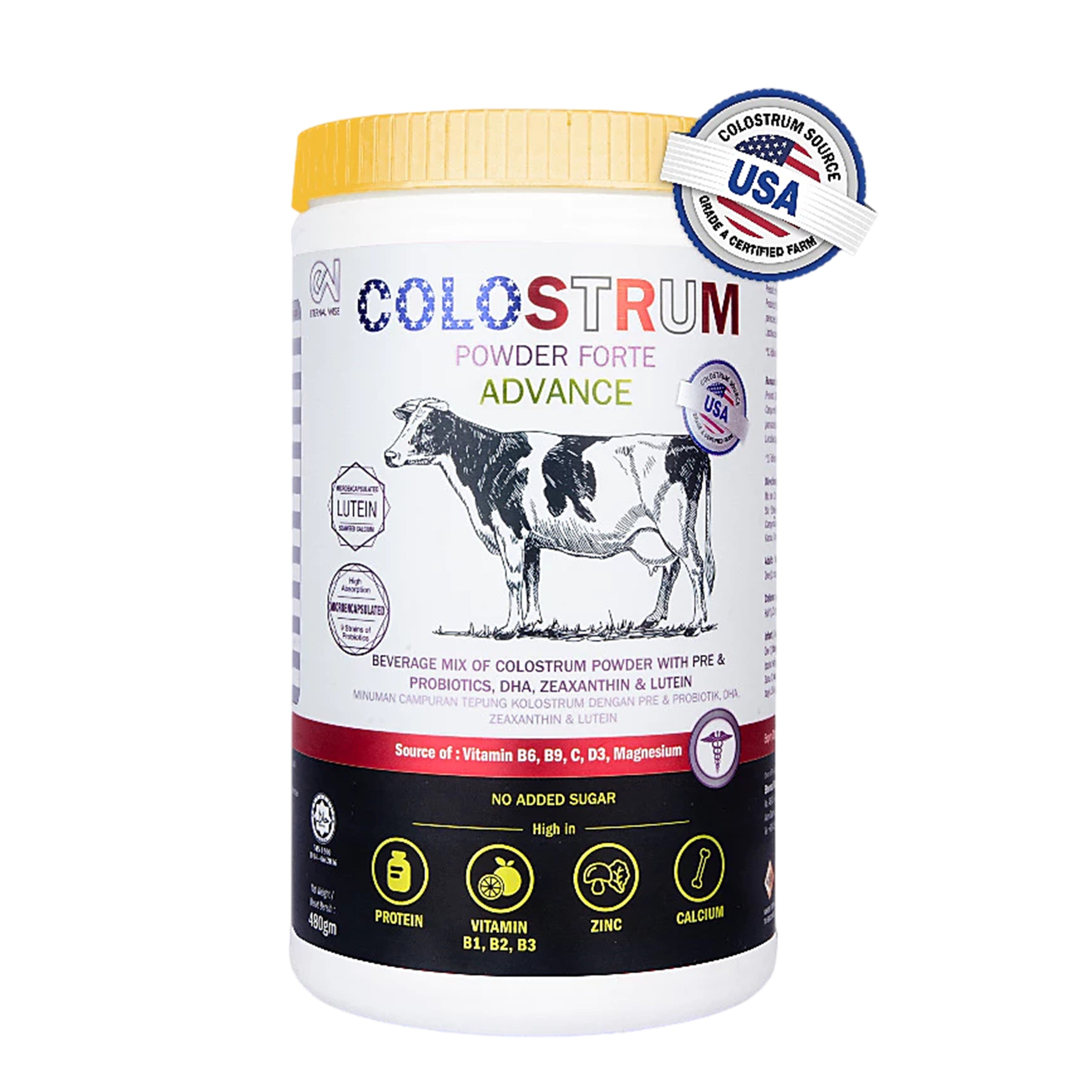 Eternal Wise Colostrum Powder Forte Advance 480g (USA Source)
