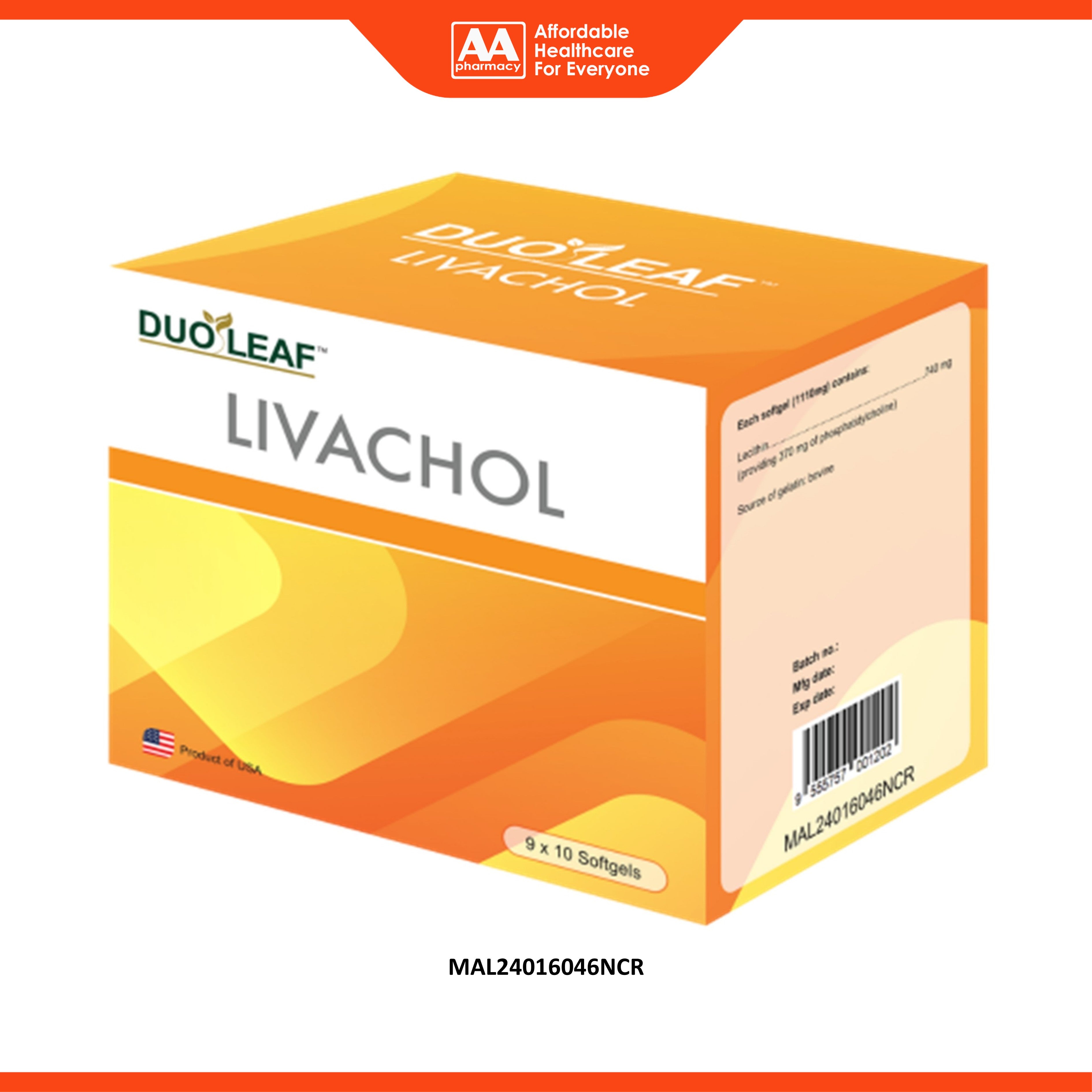 Duoleaf Livachol Softgel 9x10's