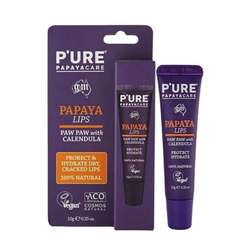 P'ure Papaya Lips Nourishing Lip Balm 10g