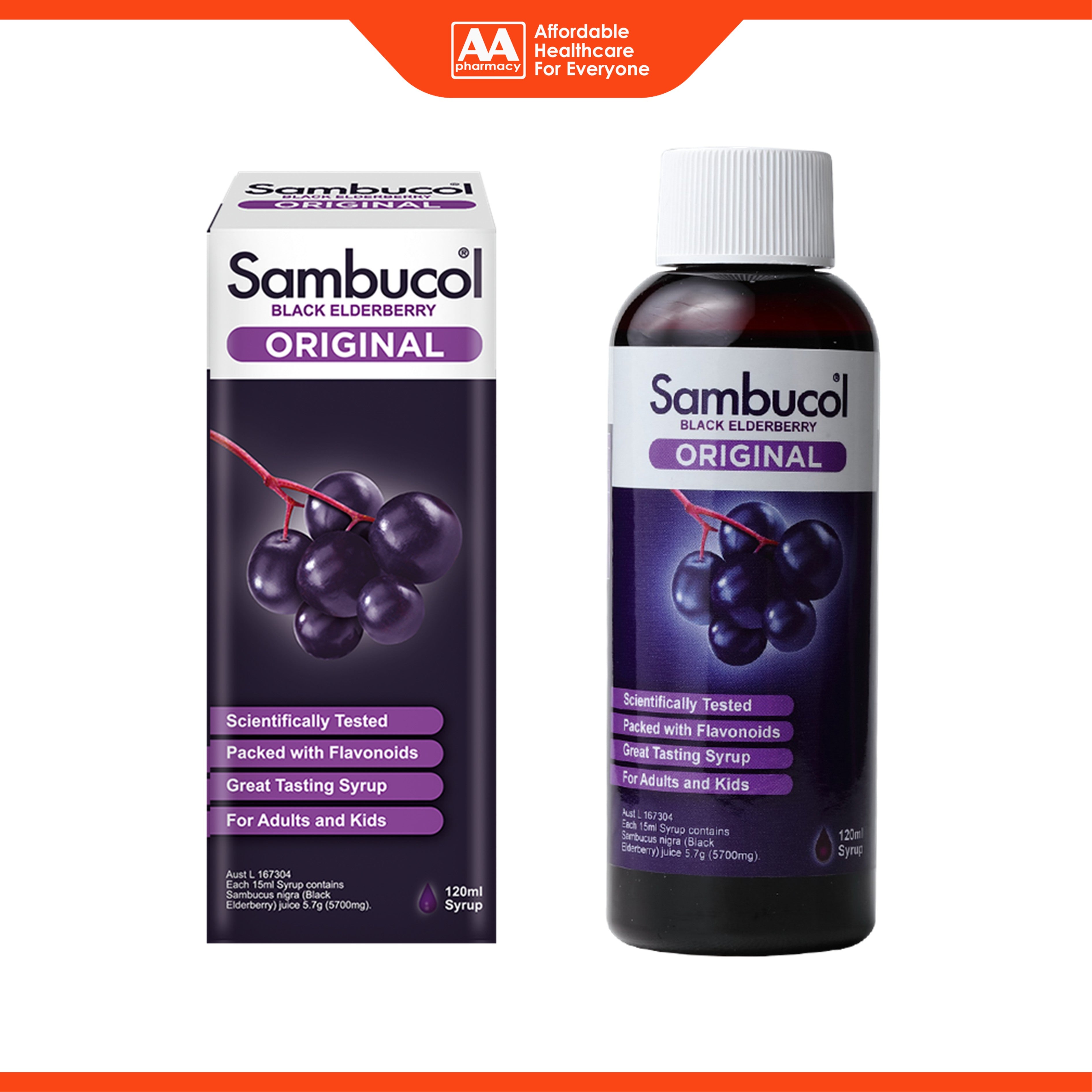 Sambucol Original Black Elderberry Syrup 120mL