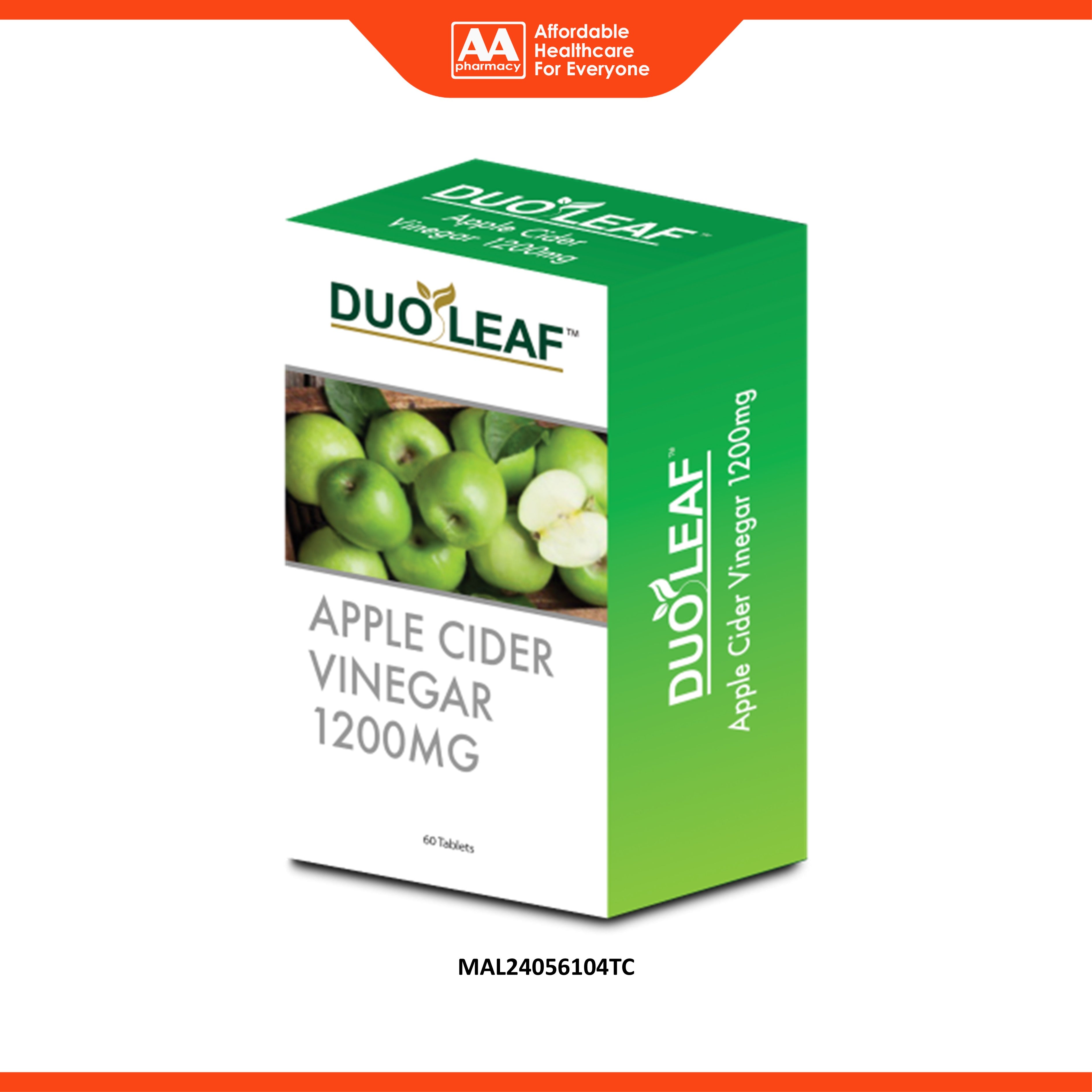Duoleaf Apple Cider Vinegar 1200mg Tablet 60's