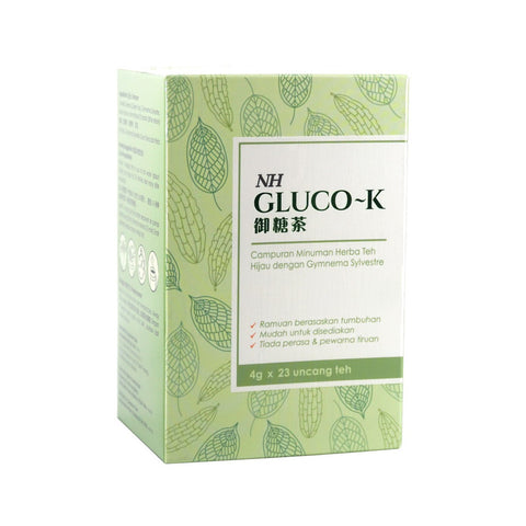 NH Gluco-K Botanical Beverage Mix Green Tea with Gymnema Sylvestre Tea Bag 4gx23's