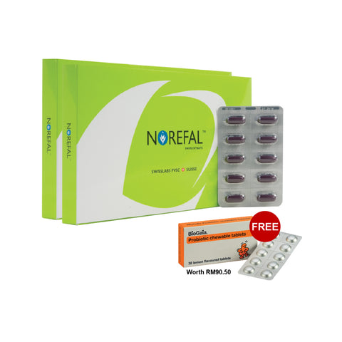 Norefal Swiss Extraits Sheep Placenta Extracts Softgel Capsule 2x30's [Twinpack]