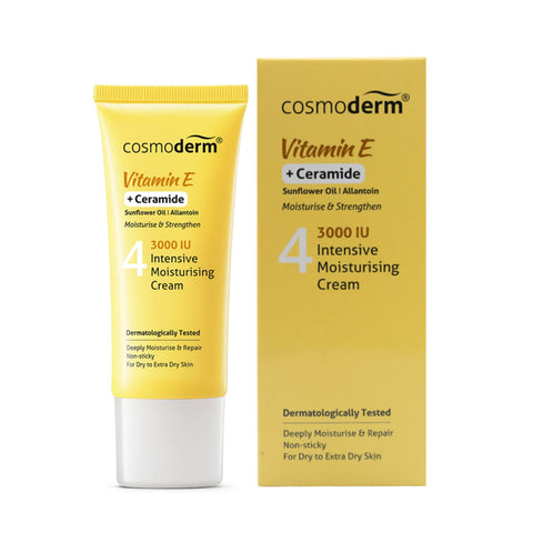 Cosmoderm Vitamin E + Ceramide 3000 IU Intensive Moisturising Cream 50mL
