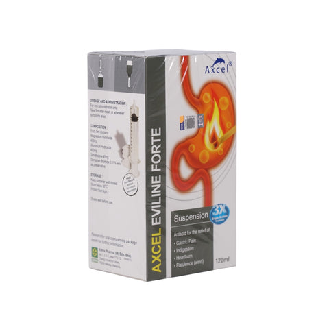 Axcel Eviline Forte Suspension (Antacid) 120mL