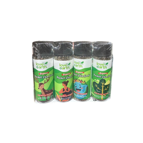 Love Earth Organic Pocket Chia Seeds 28gx4's [New Packaging]
