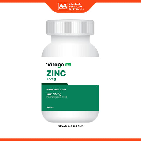 Vitago365 Zinc 15mg Tablet 30's