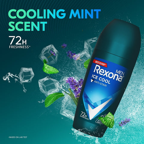 Rexona Men Antiperspirant Roll On (Ice Cool) 45mLx2's [Twinpack]