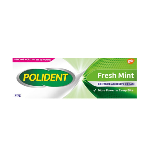 Polident Denture Adhesive Cream 20g (Fresh Mint)