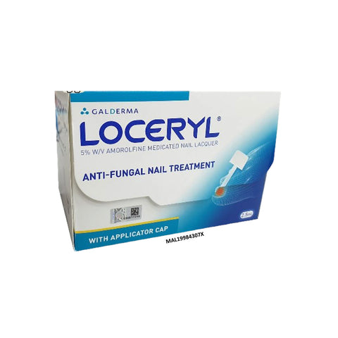 Loceryl 5% w/v Amorolfine Medicated Nail Lacquer 2.5mL (Anti-Fungal Nail Treatment)