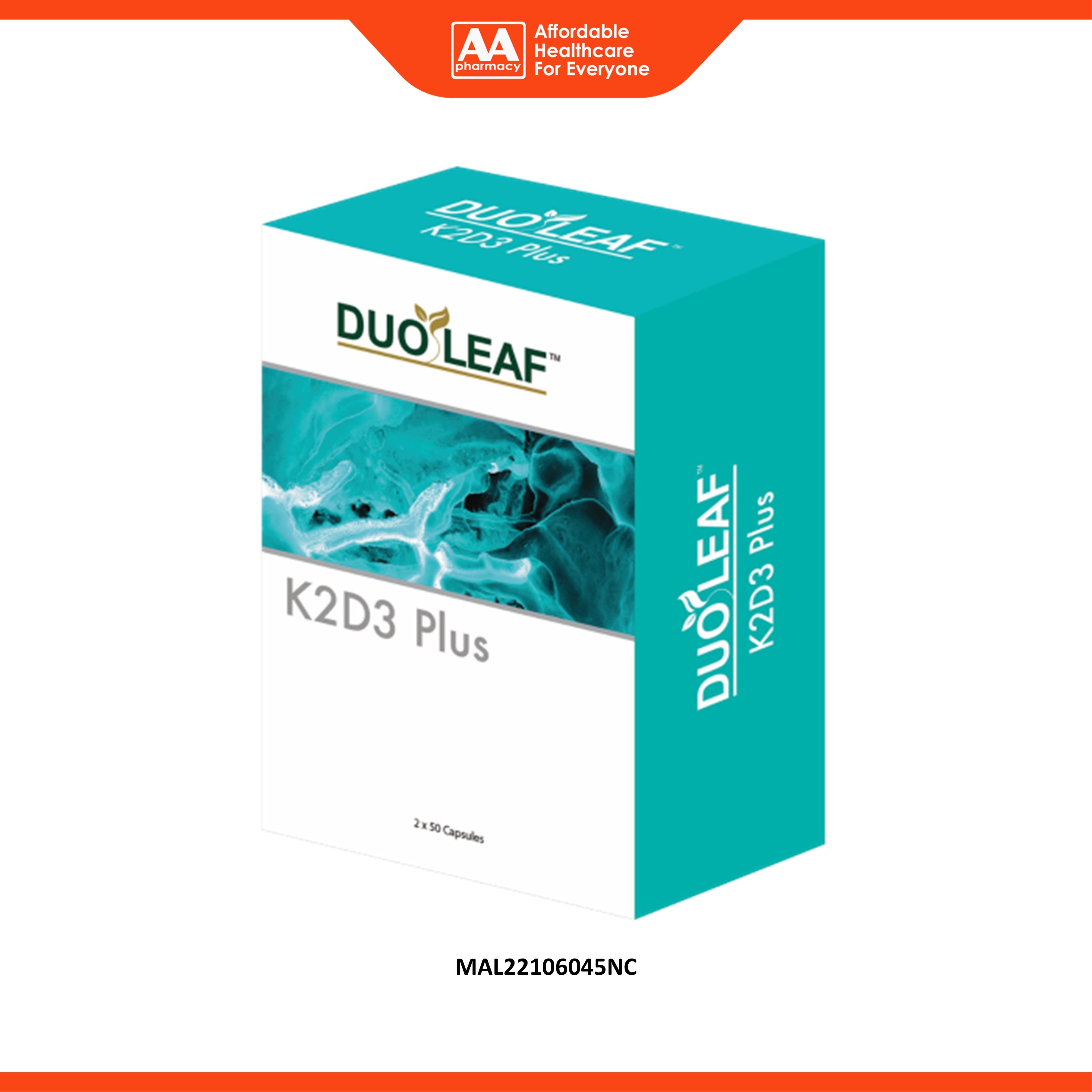 Duoleaf K2 D3 Plus Capsule 2x50's