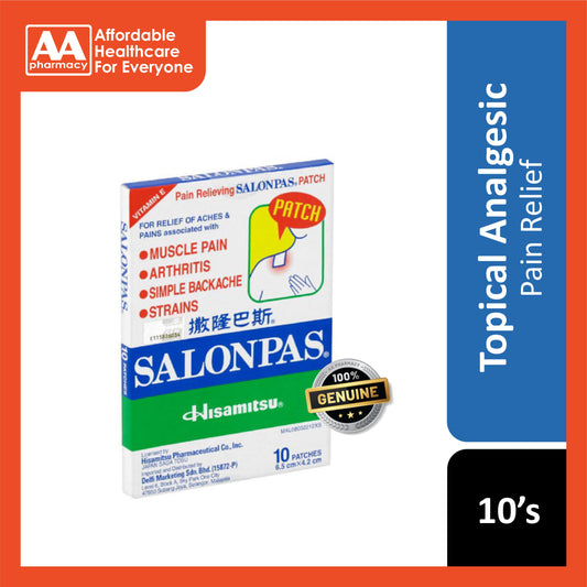 Salonpas Pain Relieving Patch 6.5cm x 4.2cm (10's / 20's / 40's)