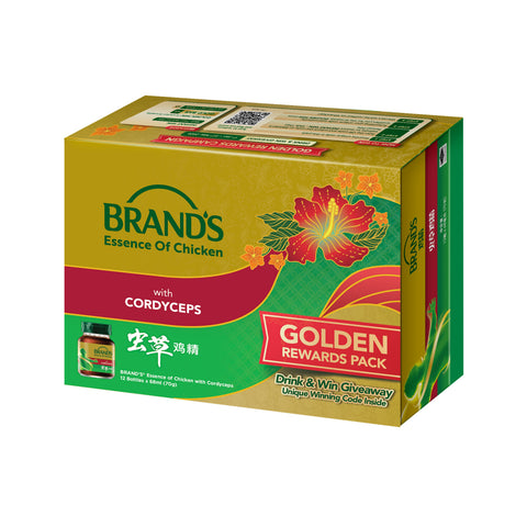 Brand's Essence Of Chicken with Cordyceps 70gx12's [Golden Rewards Pack]