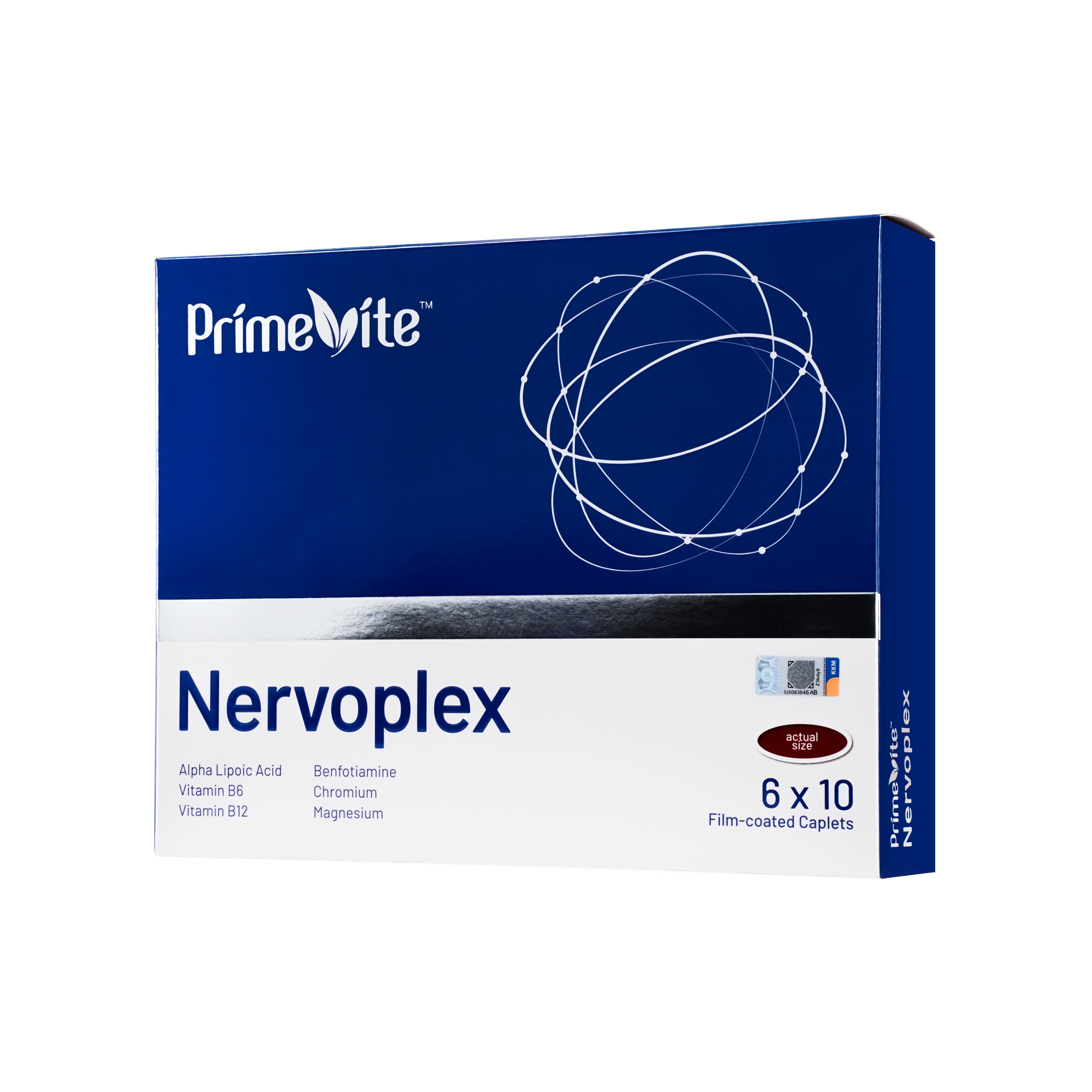 PrimeVite Nervoplex Film-Coated Caplet 6x10's