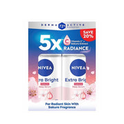 Nivea Female Extra Bright (Sakura) Deep Serum Anti-Perspirant Roll On 50mLx2's [Twinpack]