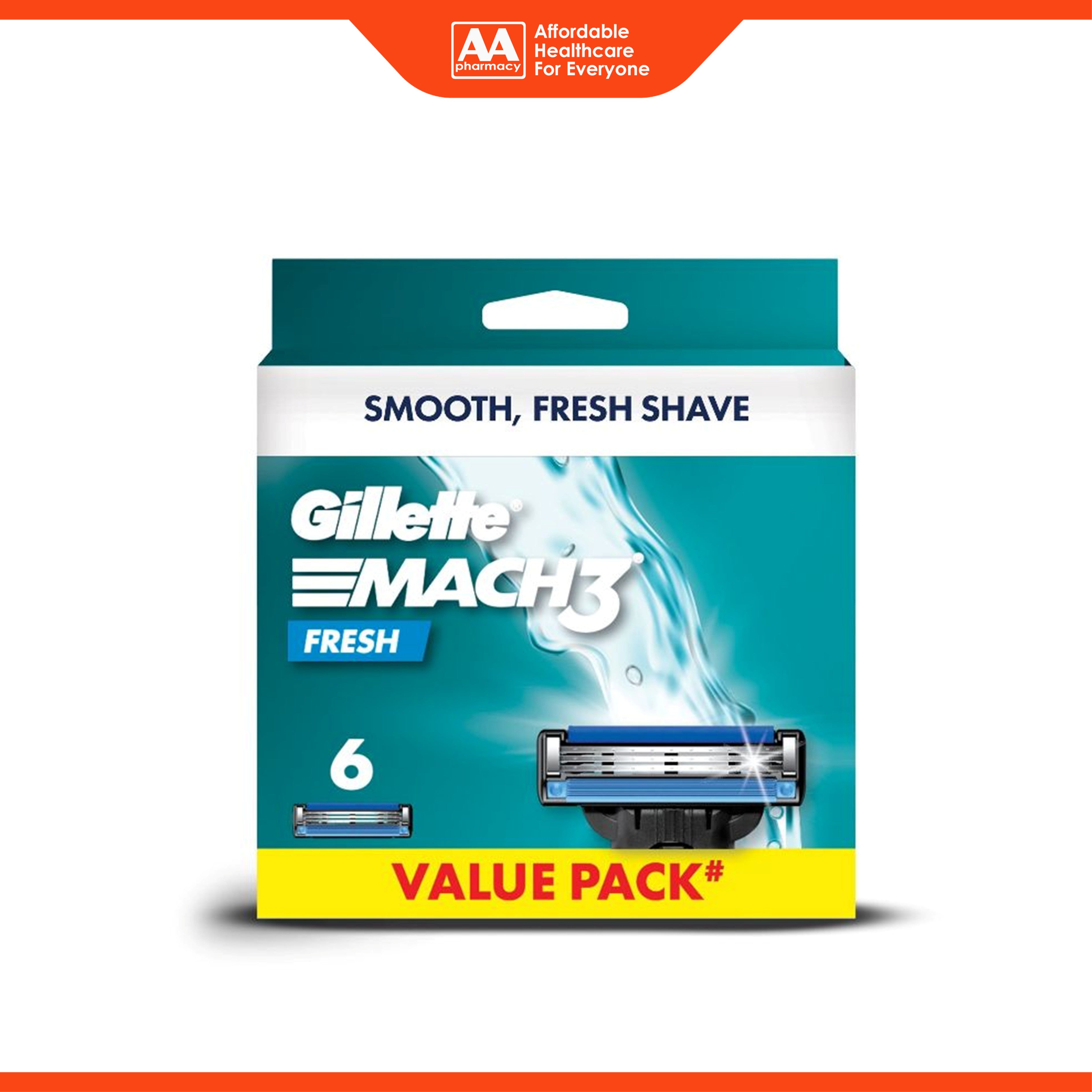 Gillette Mach 3 Fresh Cartridge (6's)