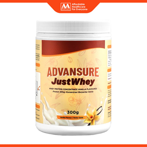 Advansure JustWhey Whey Protein Concentrate 300g (Vanilla Flavour)