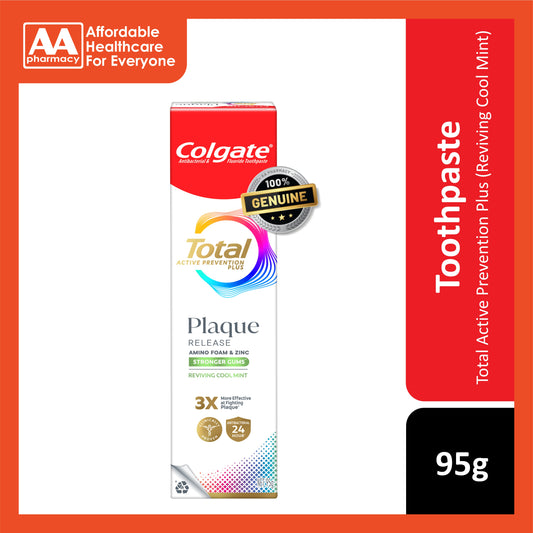 Colgate Total Active Prevention Plus Plaque Release (Reviving Cool Mint) Toothpaste 95g