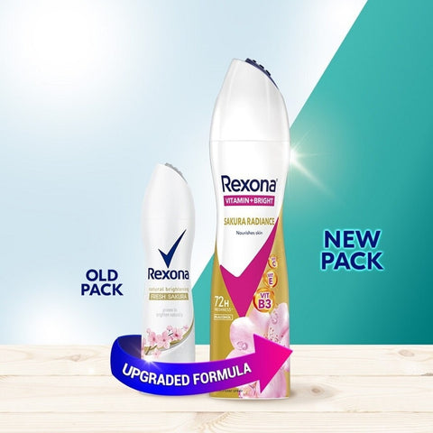 Rexona Vitamin + Bright Antiperspirant Spray (Sakura Radiance) 135mL