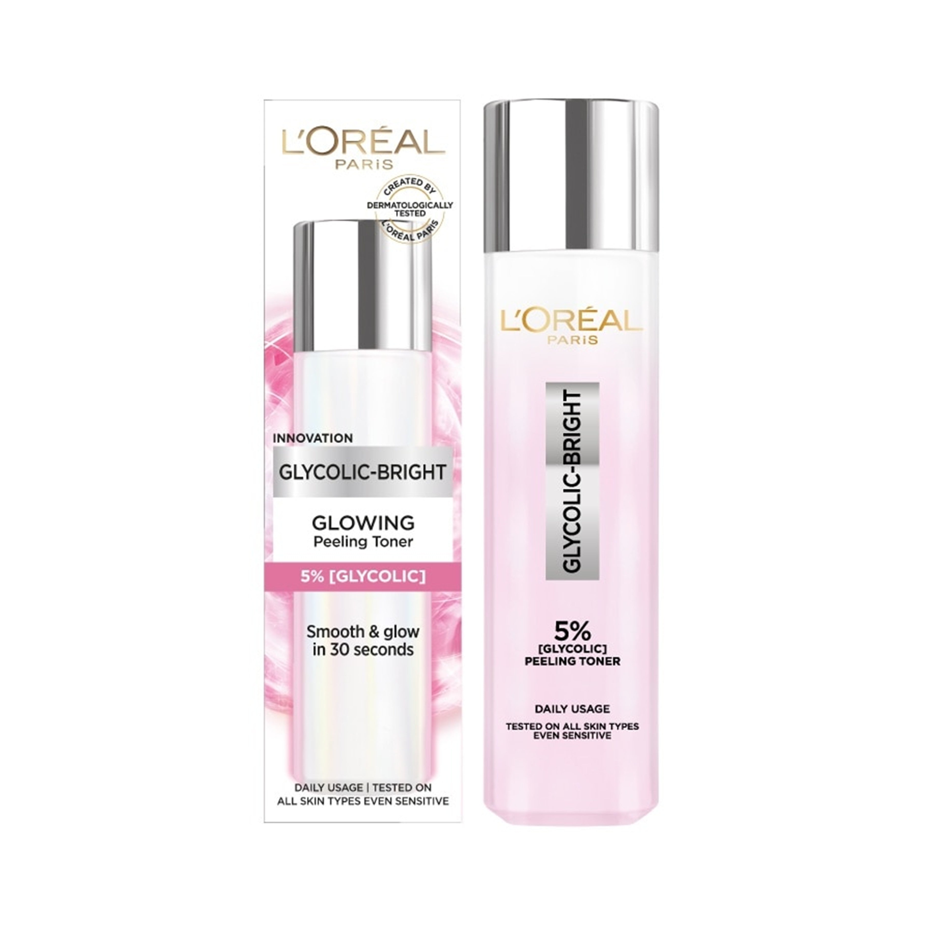 L'Oreal Paris Glycolic-Bright Glowing Peeling Toner 128mL