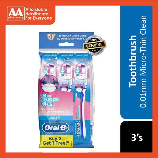Oral-B Toothbrush (0.01mm Micro-Thin Clean) 2+1‘s