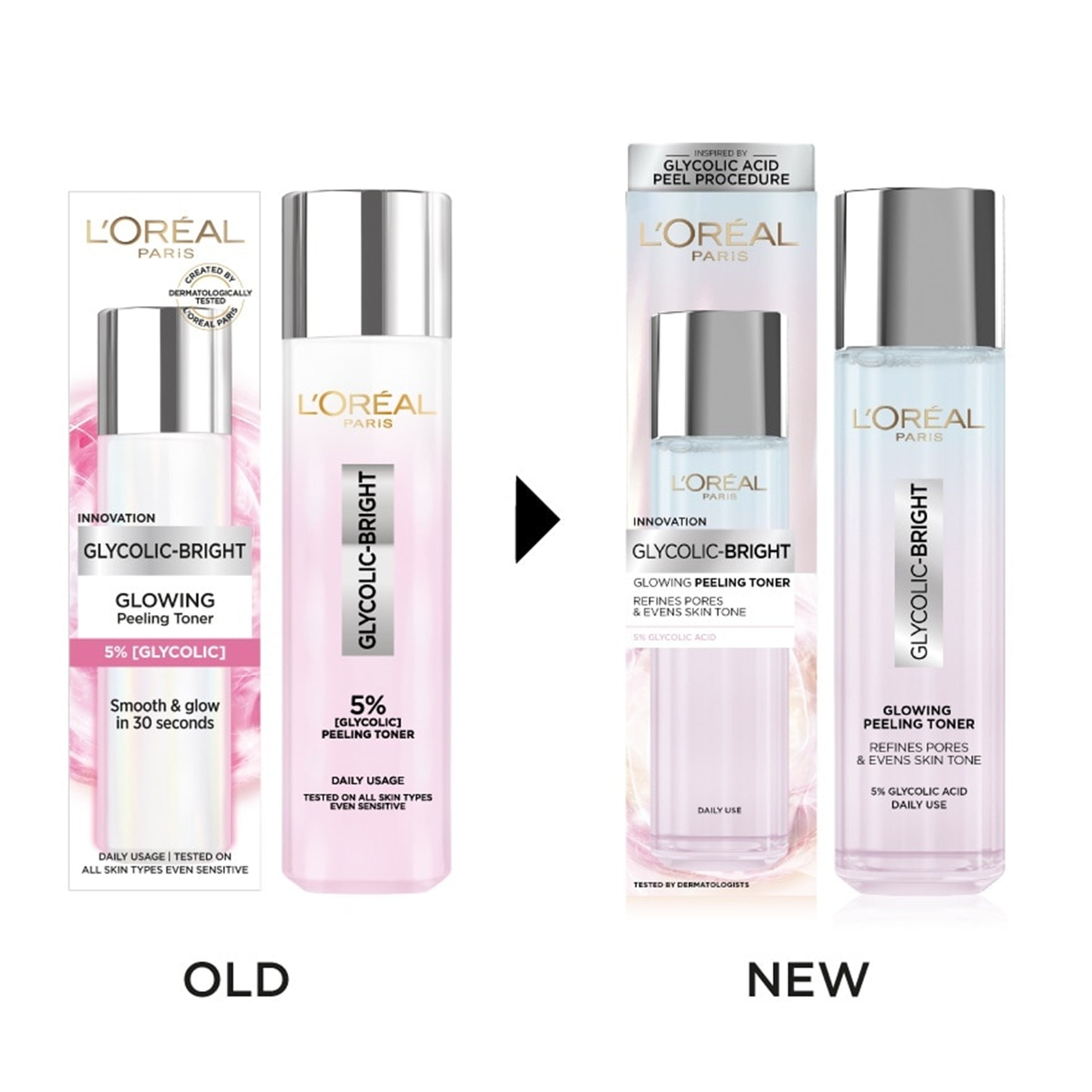 L'Oreal Paris Glycolic-Bright Glowing Peeling Toner 128mL