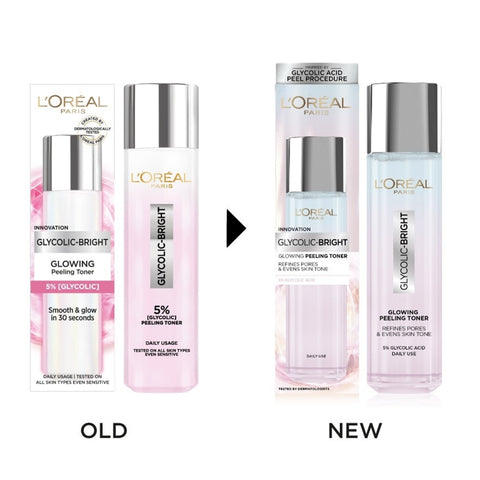 L'Oreal Paris Glycolic-Bright Glowing Peeling Toner 128mL