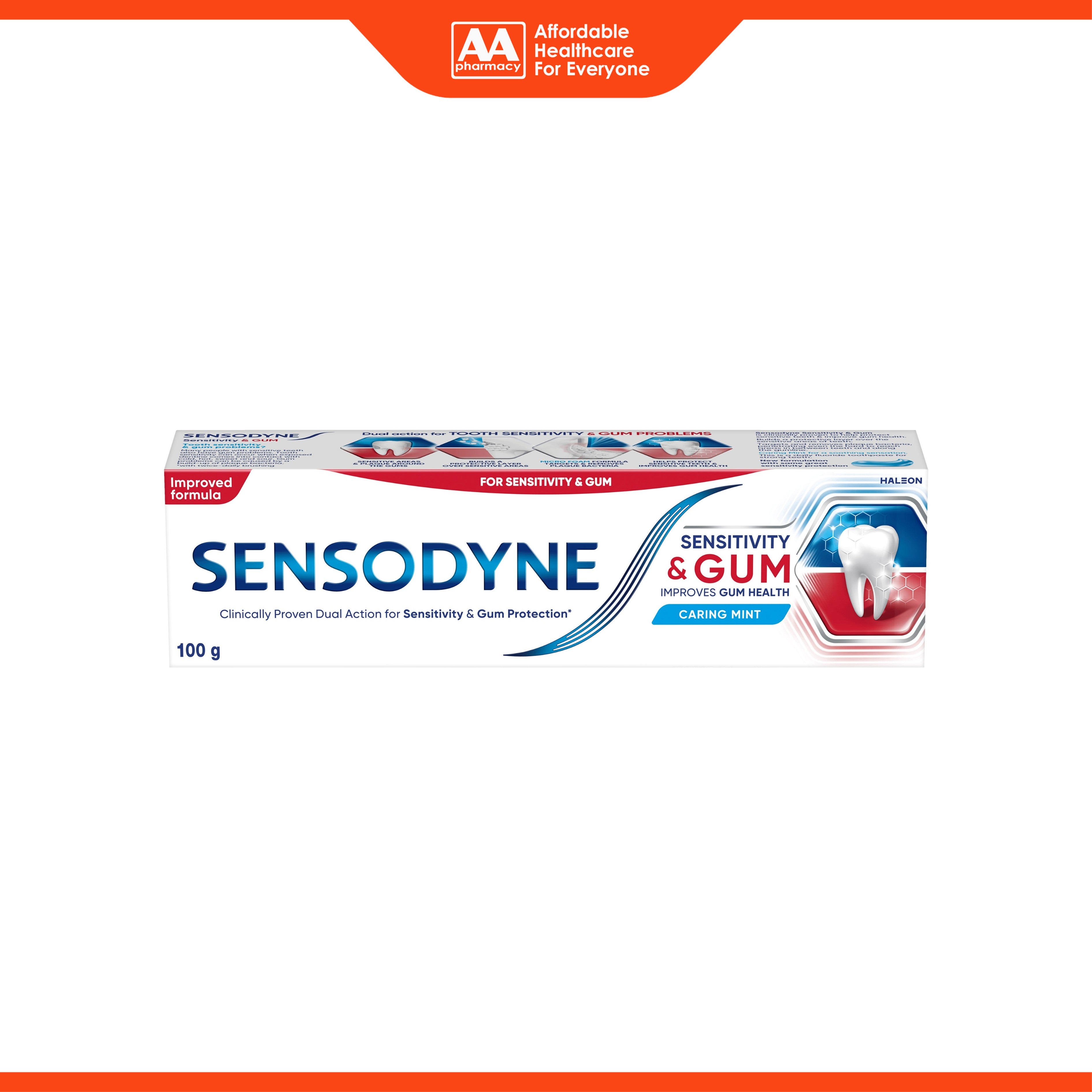 Sensodyne Toothpaste - Sensitivity and Gum, Caring Mint (100g)