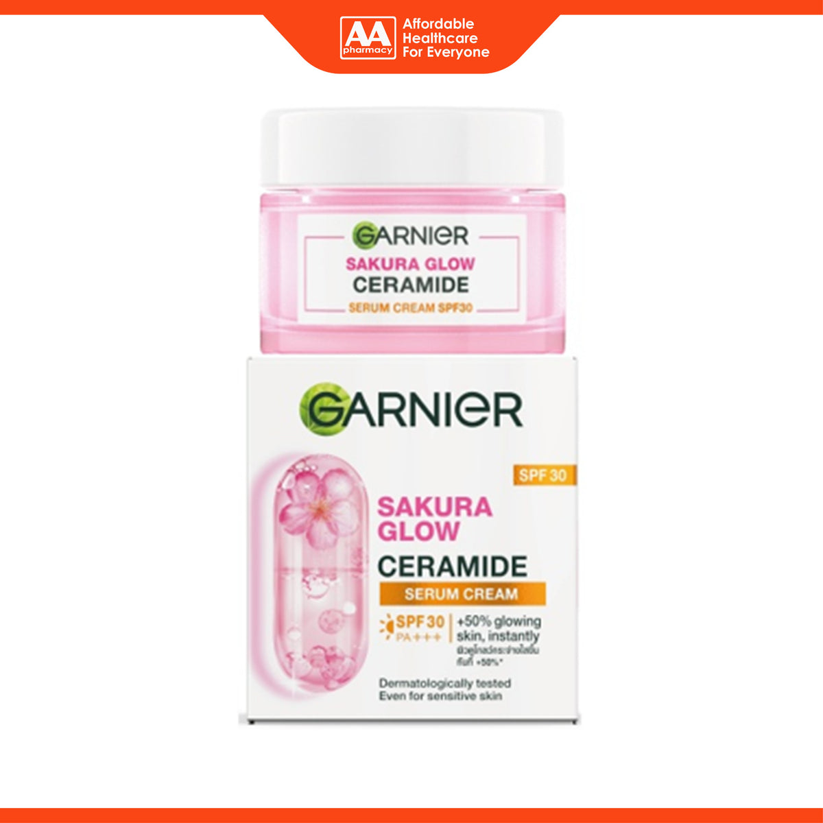 Garnier Sakura Glow Ceramide Serum Cream SPF30 PA+++ (50ml)