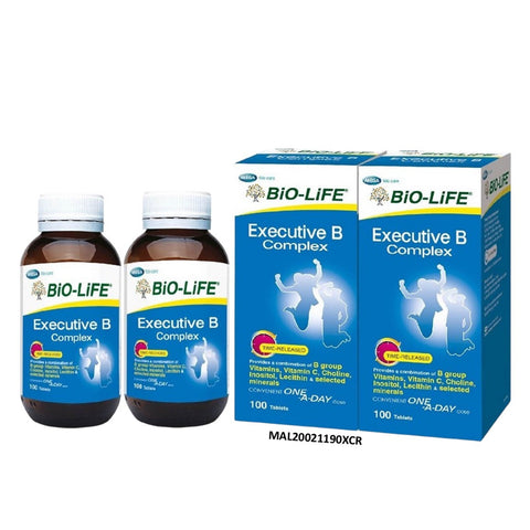Bio-Life Executive B Complex Tablets 2x100's [Twinpack]